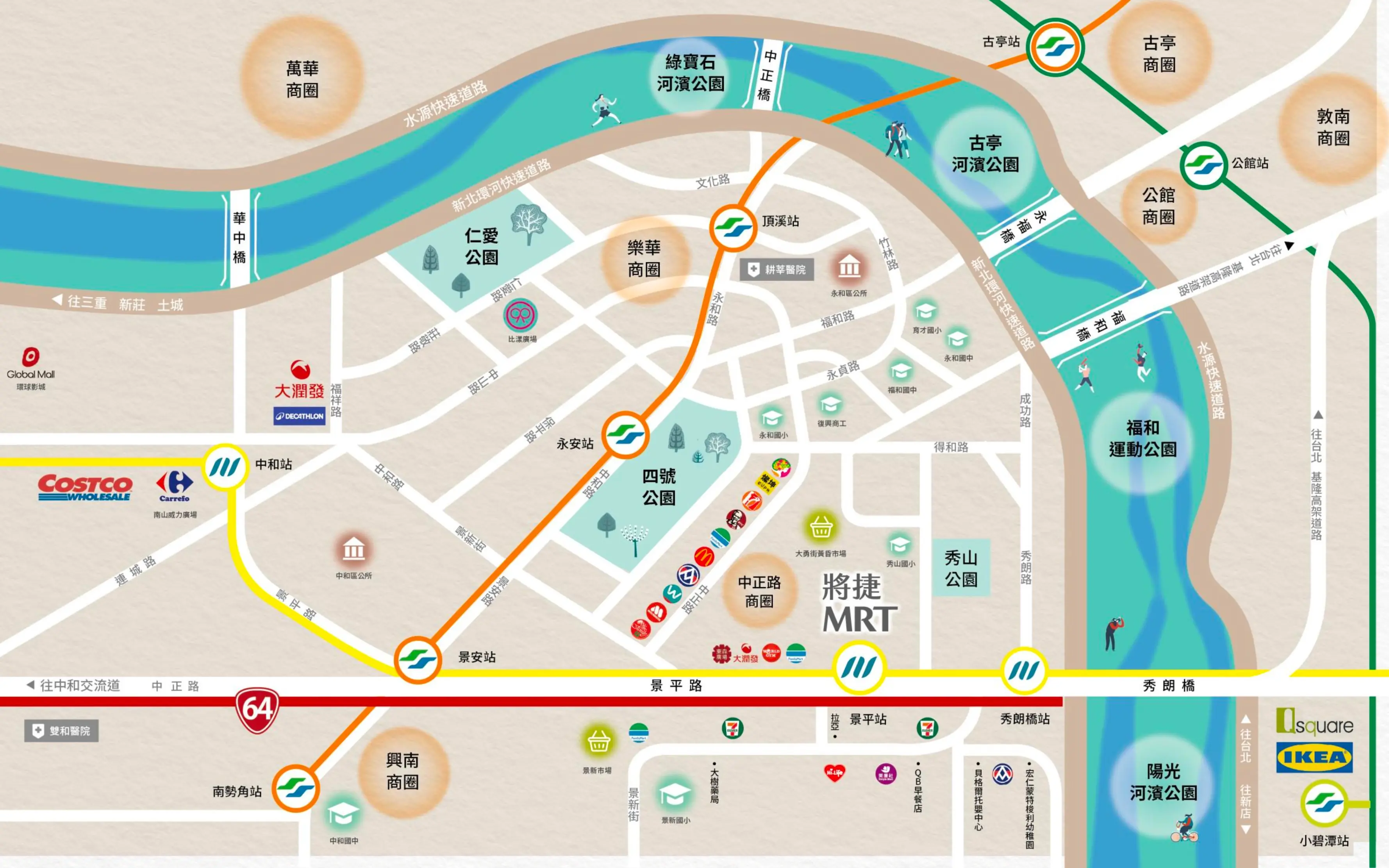 景平站生活圈地圖
